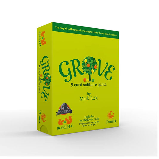 Giga Mech Games Giga Mech Games Grove: 9 Card Solitaire Game - Orange, Fun Strategy with Cheeky Squirrel Theme