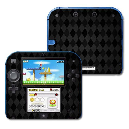MIGHTY SKINS Nintendo 2DS Skin - Black Argyle Vinyl Decal Wrap, Durable & Easy to Apply, Model NI2DS-Black Argyle