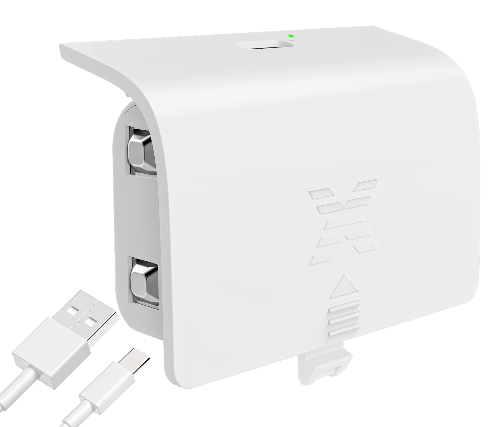 KEKUCULL Xbox Series S/X Controller Battery Pack - 1400 mAh Rechargeable, Fast Charging, White1, Includes 8.2ft Charge Cable