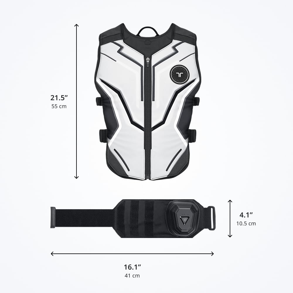 bHaptics TactSuit Air & Sleeve Bundle - Complete VR Experience, Ash Color, Model 8809669640501