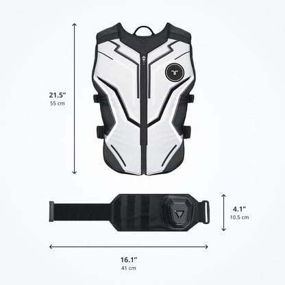 bHaptics TactSuit Air & Sleeve Bundle - Complete VR Experience, Ash Color, Model 8809669640501