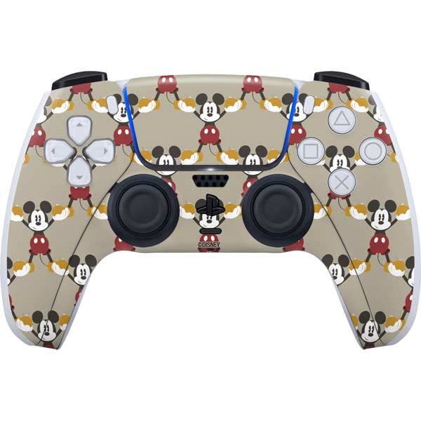 Skinit Decal Gaming Skin Compatible with PS5 Controller - Officially Licensed Disney Mickey Mouse Pattern Formation Design