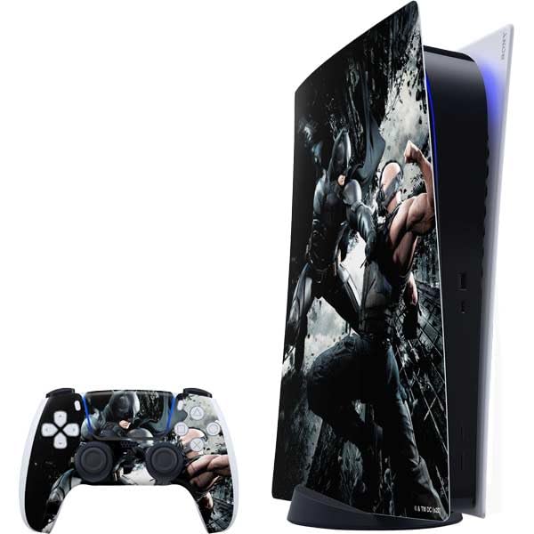 Skinit Decal Gaming Skin Compatible with PS5 Bundle - Officially Licensed The Dark Knight Rises Batman and Bane Fighting Design