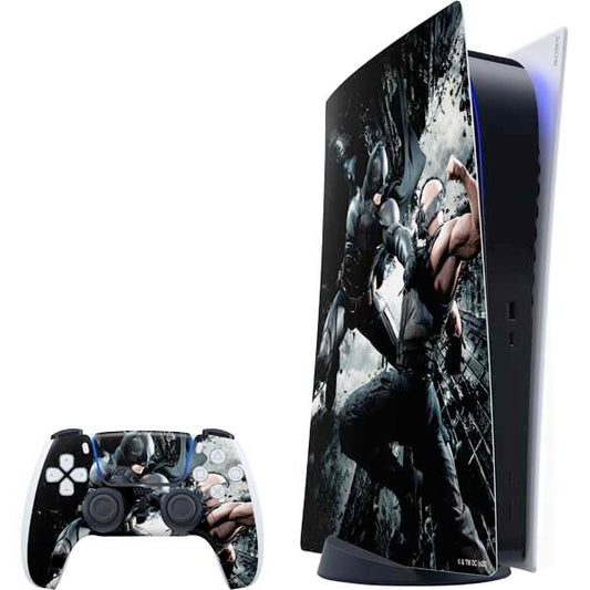 Skinit Decal Gaming Skin Compatible with PS5 Bundle - Officially Licensed The Dark Knight Rises Batman and Bane Fighting Design