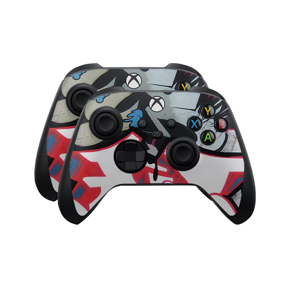 Skin Compatible with Microsoft Xbox Series X|S Controller (2 Pack) - Graffiti Mash Up - Premium 3M Vinyl Protective Wrap Decal Cover - Easy to Apply | Crafted in The USA by MightySkins