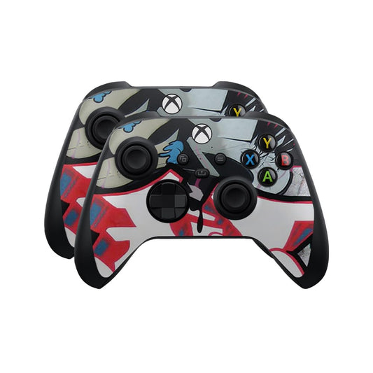 Skin Compatible with Microsoft Xbox Series X|S Controller (2 Pack) - Graffiti Mash Up - Premium 3M Vinyl Protective Wrap Decal Cover - Easy to Apply | Crafted in The USA by MightySkins