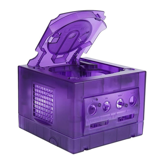 Hzxkqmil Replacement Housing Shell for GameCube Console  Translucent Case Accssories for NGC Retro Video Game Console DOL-001/DOL-101  Transparent Purple