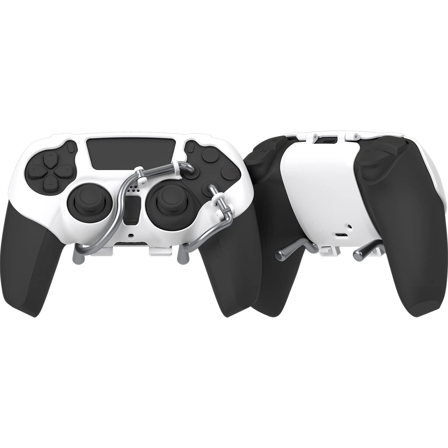 EXknight Leverback FPS Mechanical Paddles Attachment  Back Buttons Gaming Paddles for PS5 Controller (White)