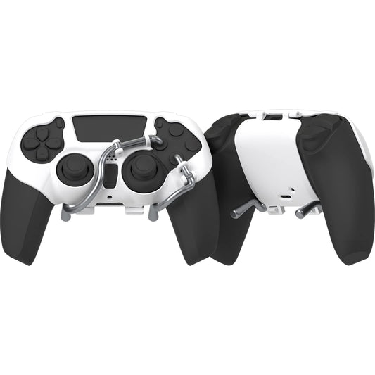 EXknight Leverback FPS Mechanical Paddles Attachment  Back Buttons Gaming Paddles for PS5 Controller (White)