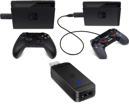 NEXiLUX USB Multi System Controller Adapter for PC, PS3, Switch - Black