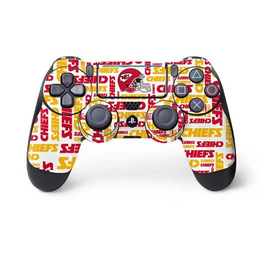 Skinit Decal Gaming Skin Compatible with PS4 Pro/Slim Controller - Officially Licensed NFL Kansas City leaders White Blast Design