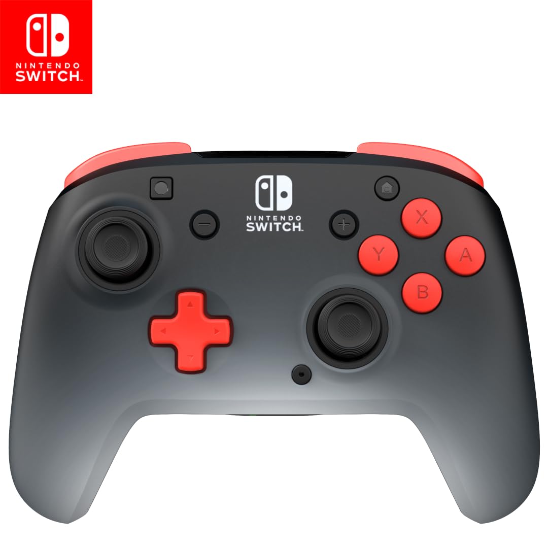 PDP Nintendo Switch Pro Controller - Enhanced Wireless, 40-Hour Battery, Dual Programmable Buttons, Black Fade (Model: 500-202-BLFADE)