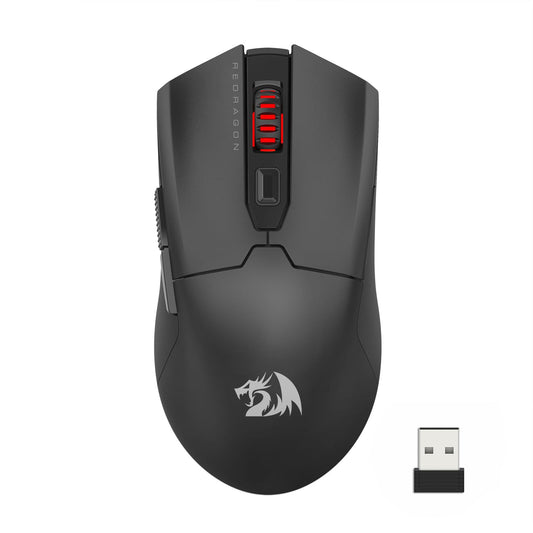 Redragon M995 Pro Wireless Gaming Mouse - 26000 DPI, Ergonomic, 6 Macro Buttons, 51G Lightweight, Black