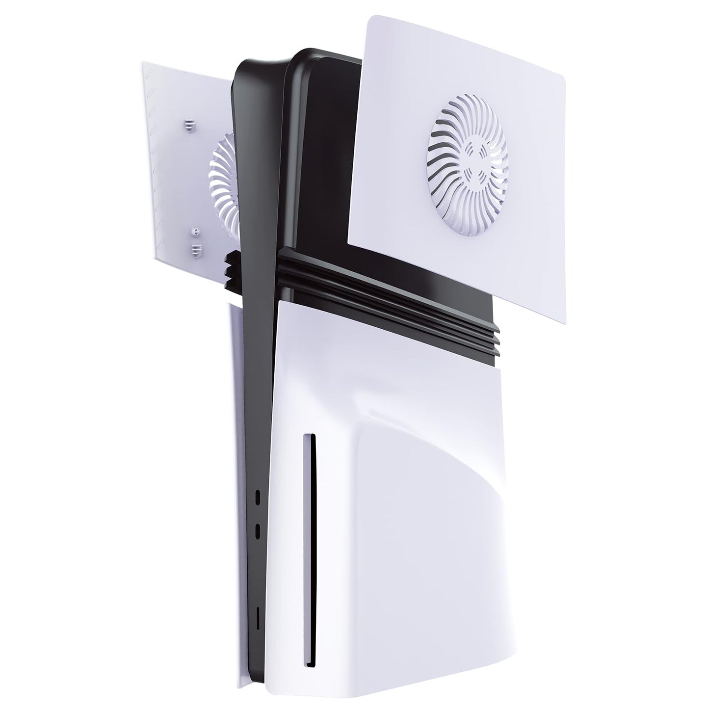 Generic Upper Cover Plates for PS5 Pro Console - White Cooling Dust-Proof Faceplate, 24x18x4.5cm