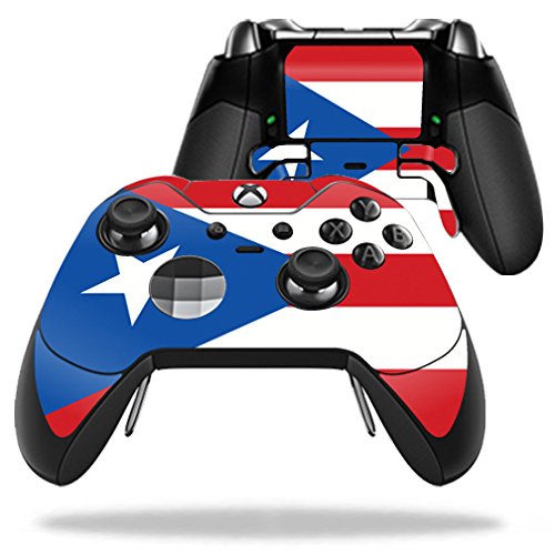 MightySkins Skin Compatible with Microsoft Xbox One Elite Controller - Puerto Rican Flag | Protective  Durable  and Unique Vinyl wrap Cover | Easy to Apply  Remove | Made in The USA