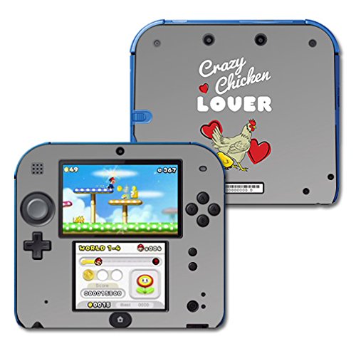 MIGHTY SKINS Nintendo 2DS Skin - Crazy Chicken Lover | Durable Vinyl Decal Wrap | Easy Apply/Remove | Model NI2DS-Crazy Chicken Lover