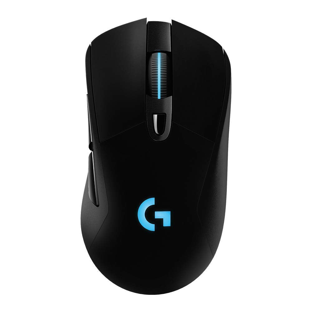 Logitech G703 Lightspeed Wireless Gaming Mouse W/Hero 25K Sensor  PowerPlay Compatible  Lightsync RGB  Lightweight 95G+10G Optional  100-25  000 DPI  Rubber Side Grips - Black (Renewed)
