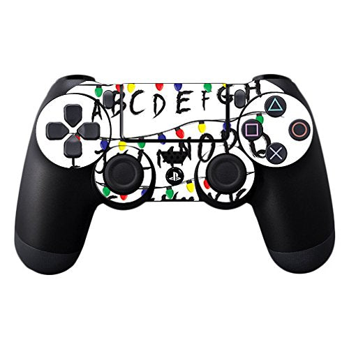 MightySkins Skin Compatible with Sony PS4 Controller - Stranger Alphabet | Protective, Durable, and Unique Vinyl Decal Wrap Cove