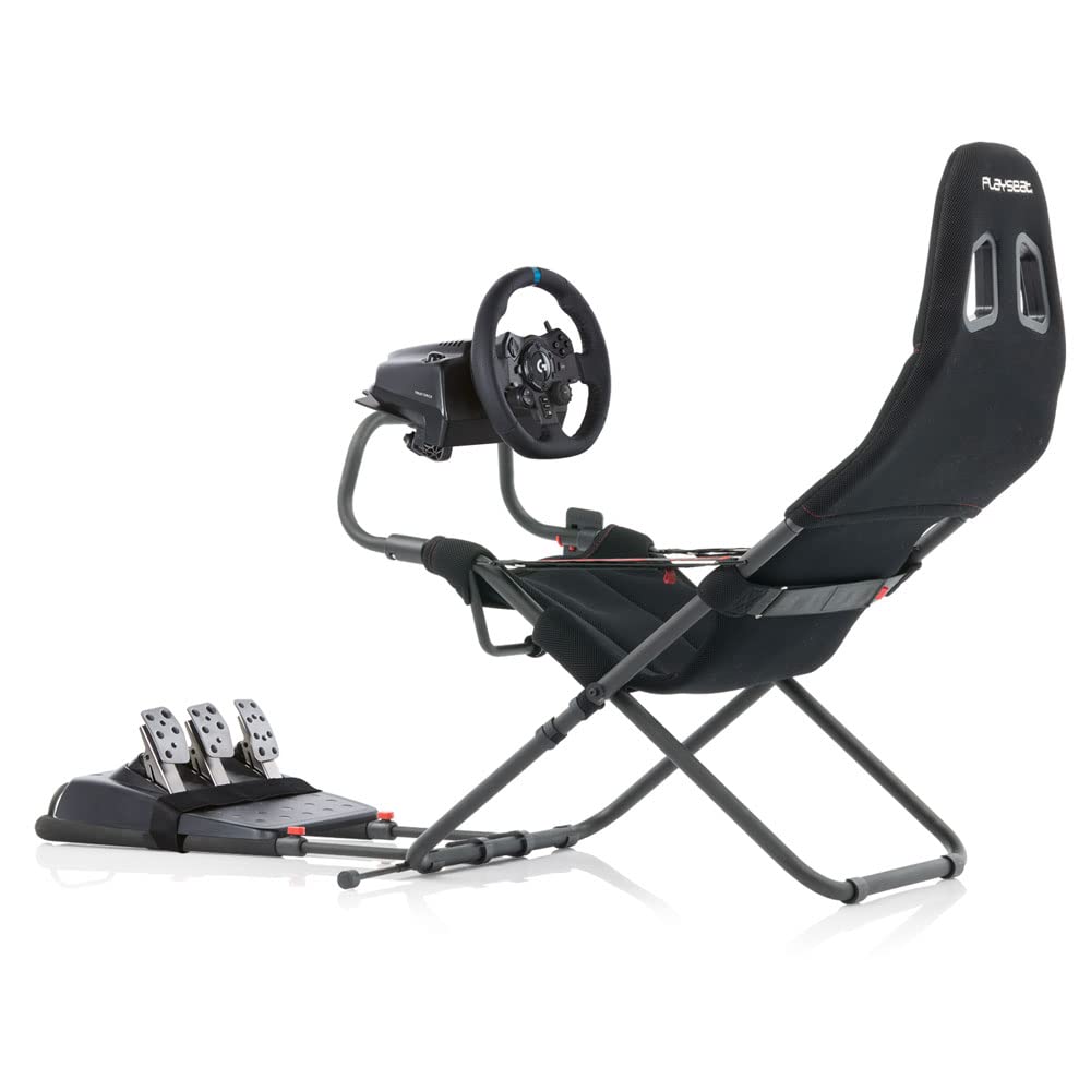 Playseat Challenge Racing Simulator Cockpit - Foldable & Adjustable, Large, Compatible with All Steering Wheels & Pedals, Model RC.00312