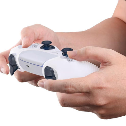 ECHZOVE PS5 Controller Silicone Case - Clear Anti-Slip Protective Cover, Soft Shockproof Grip, Sweat-Resistant & Durable Sleeve for PlayStation 5
