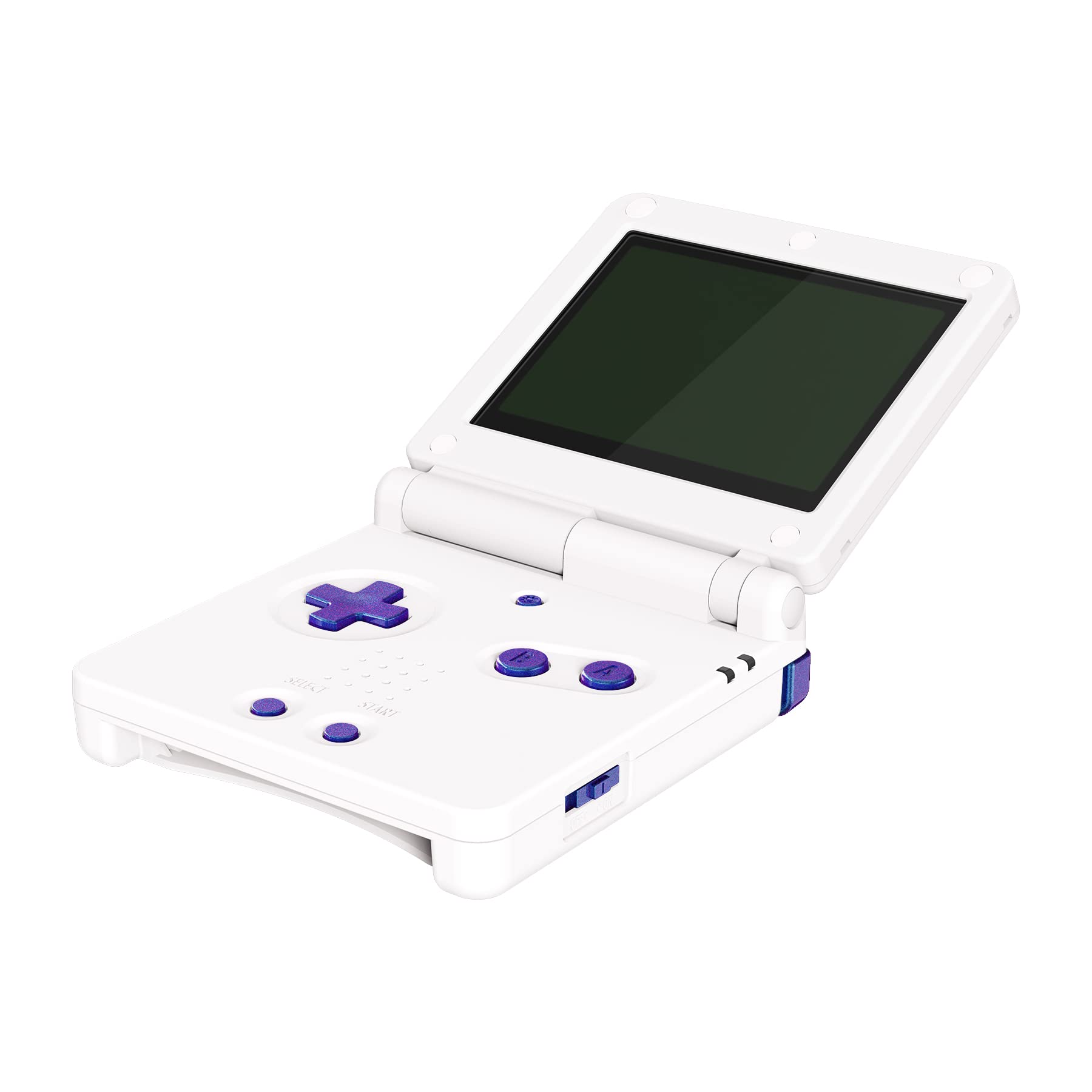 eXtremeRate Chameleon Purple Blue Glossy Custom Full Set Buttons for Gameboy Advance SP  Replacement A B L R Button Power On Off Volume Button D-pad Key for GBA SP Console - Console NOT Included