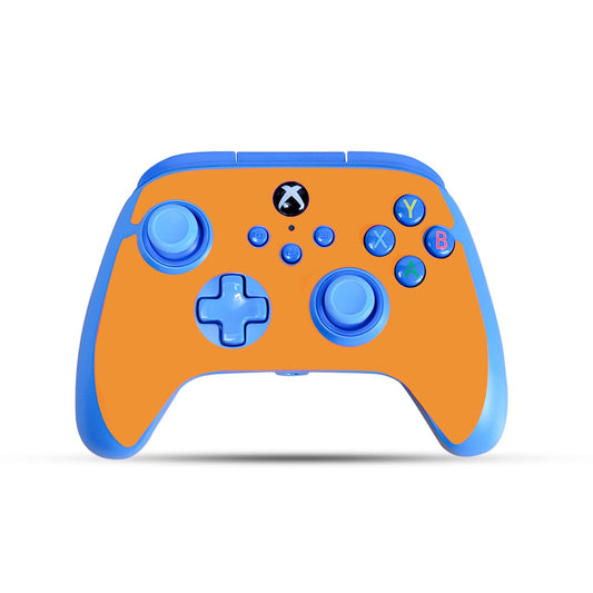 Gaming Skin Compatible with PowerA Xbox Series X|S Enhanced Wired Controller - Solid Orange - Premium 3M Vinyl Protective Wrap Decal Cover - Easy to Apply | Crafted in The USA by MightySkins