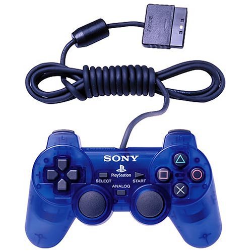 Sony Playstation 2 Dualshock 2 Analog Wired Controller SCPH-10010 - Ocean Blue (refurbished)