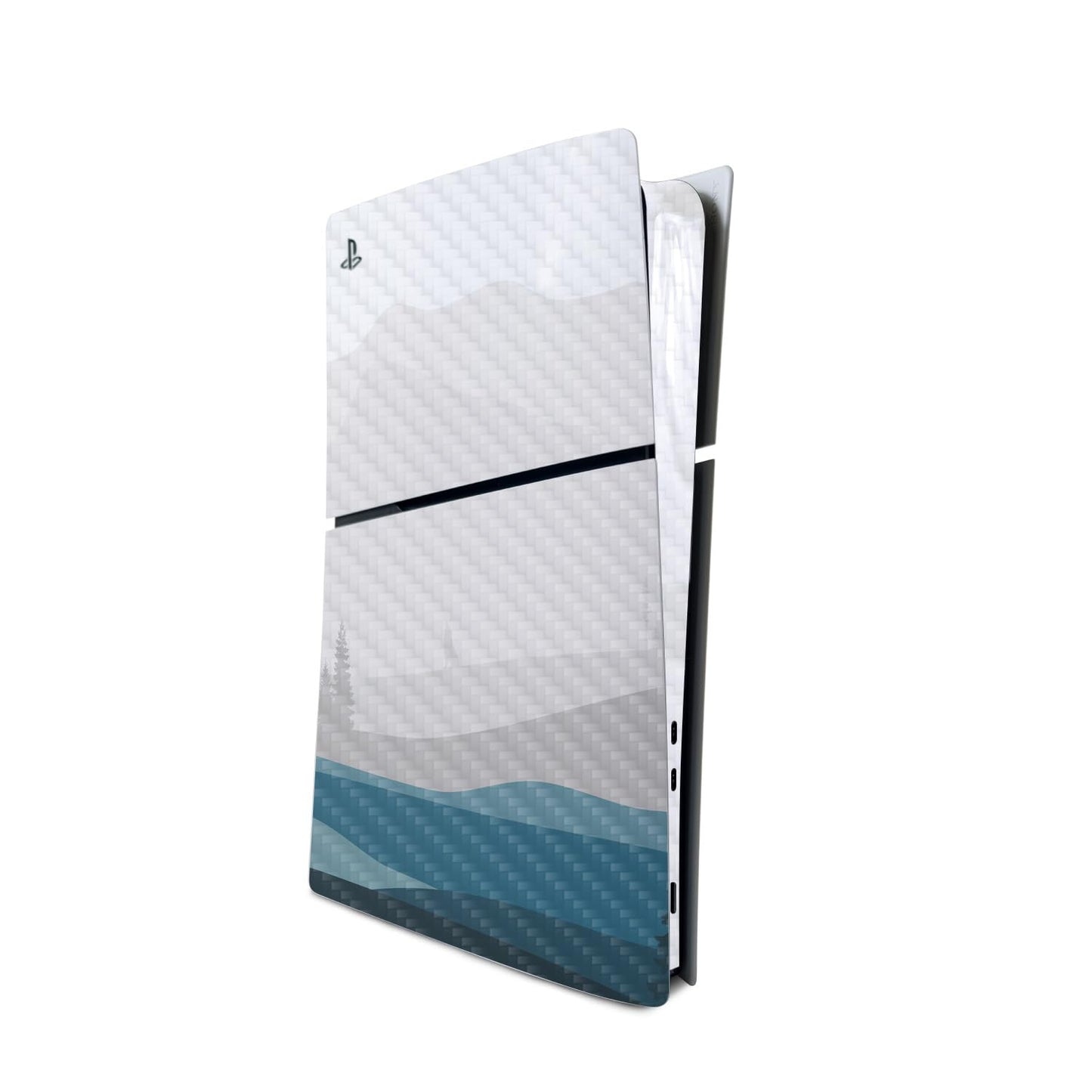 MightySkins Carbon Fiber Skin for PS5 Playstation 5 Slim Digital Edition Console Only - Tundra Protective  Durable Textured Carbon Fiber Finish Easy to Apply Made in The USA