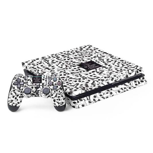Skinit Decal Gaming Skin Compatible with PS4 Slim Bundle - Officially Licensed Disney The Nightmare Before Christmas Jack Skellington Pattern Design