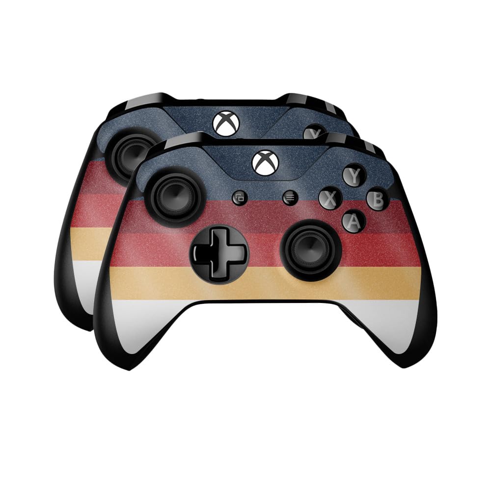 Glossy Glitter Skin Compatible with Microsoft Xbox One Controller (2 Pack) - Vintage Lines - Premium 3M Vinyl Protective Wrap Decal Cover - Easy to Apply | Crafted in The USA by MightySkins