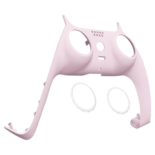 eXtremeRate Cherry Blossoms Pink Decorative Trim Shell Compatible with p s 5 Controller  DIY Replacement Clip Shell  Custom Plates Cover Compatible with p s 5 Controller with Accent Rings