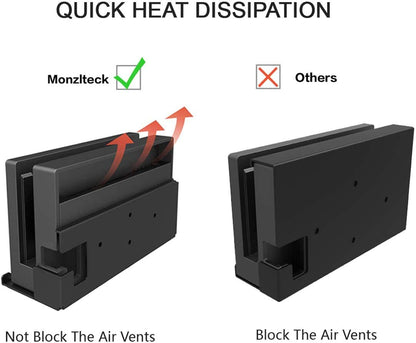 Monzlteck Wall Mount for Switch, Black Metal, Model wn-01, Space-Saving Design, Quick Heat Dissipation, Easy Installation