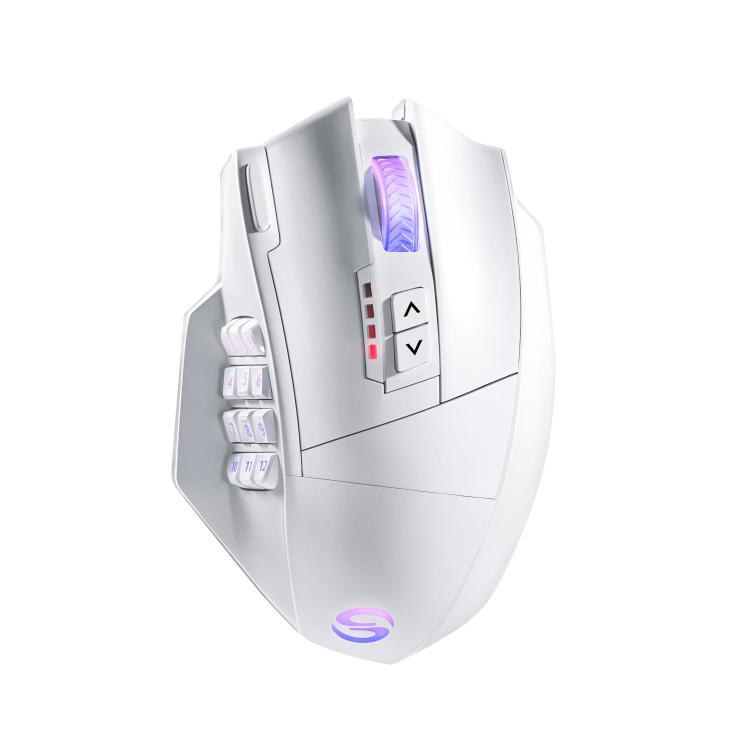 UtechSmart Venus Pro Wireless MMO Gaming Mouse, 16,000 DPI, Ergonomic, 16 Programmable Buttons, White, Model US-D16000-WGM