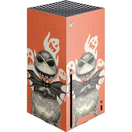 Skinit Decal Gaming Skin Compatible with Xbox Series X Console - Officially Licensed Disney The Nightmare Before Christmas The Pumpkin King Design
