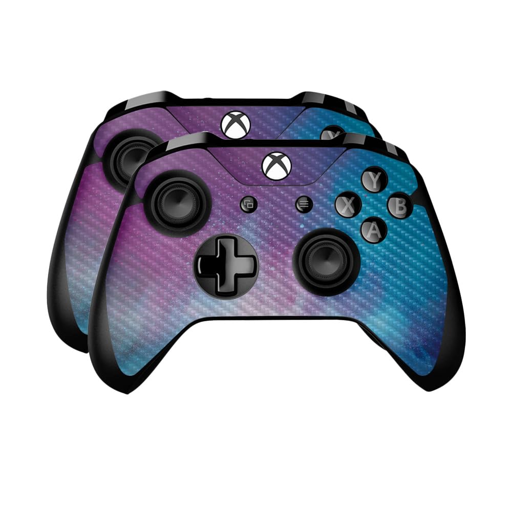 Carbon Fiber Skin Compatible with Microsoft Xbox One Controller (2 Pack) - Cotton Candy Sky - Premium 3M Vinyl Protective Wrap Decal Cover - Easy to Apply | Crafted in The USA by MightySkins