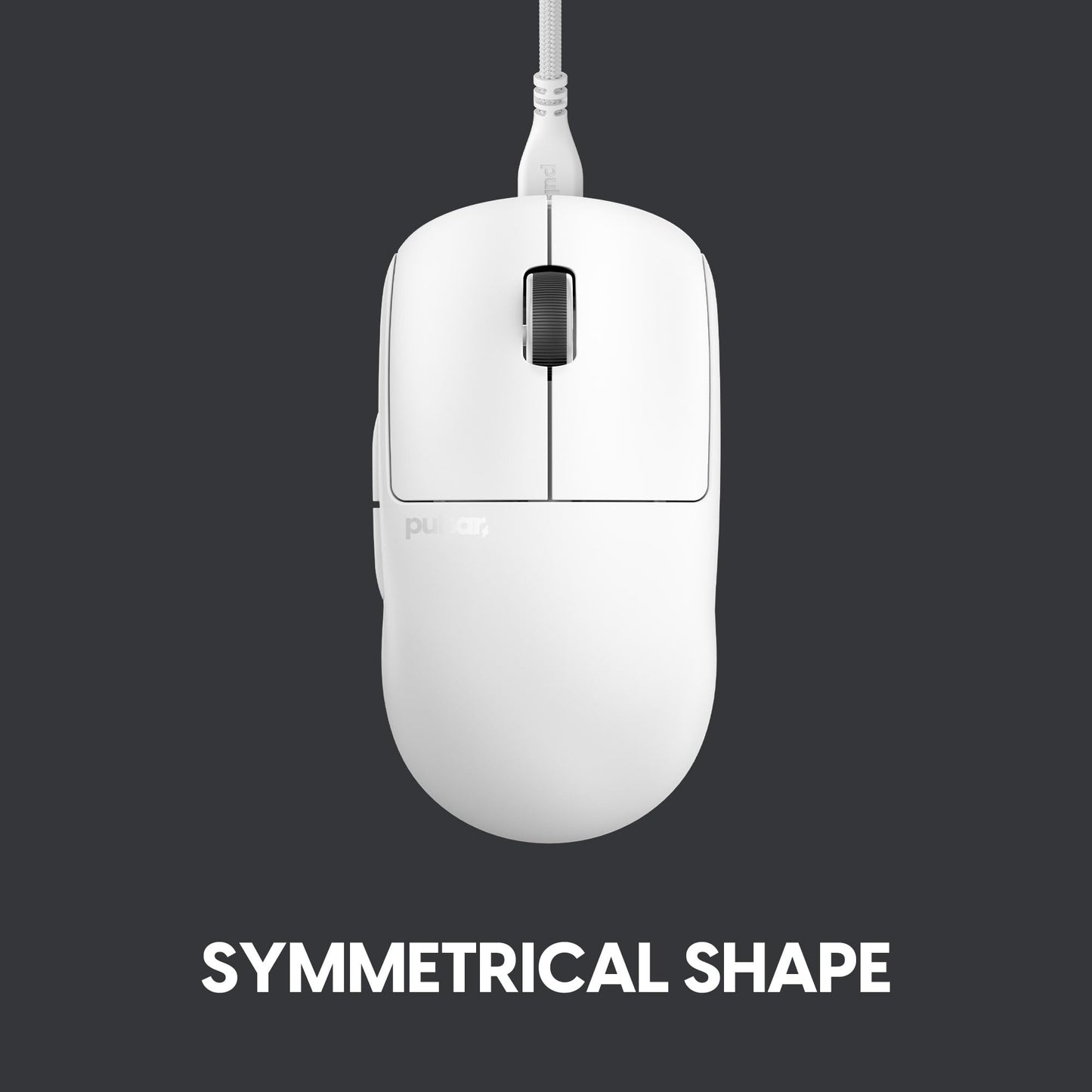 Pulsar Gaming Gears X2 Wired Gaming Mouse - Ultra Lightweight, 26000 DPI, Optical Switch, Medium, White, Model PX2222D