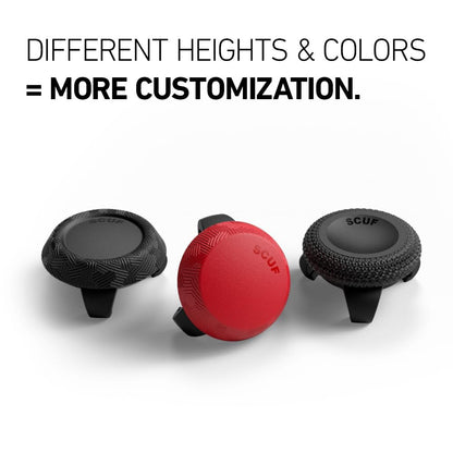 SCUF Universal Thumbstick Grips - 4 Pack Tactic, Red, Model 902-601-04-009-NA, Durable Multiple Material