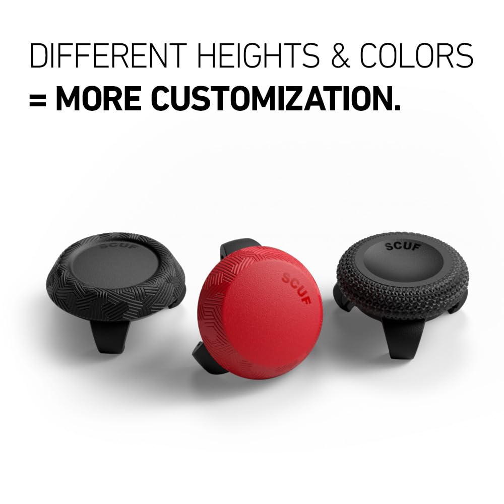 SCUF Universal Thumbstick Grips - 4 Pack with 2 Bases, Catalyst, Black, Model 902-601-02-001-NA