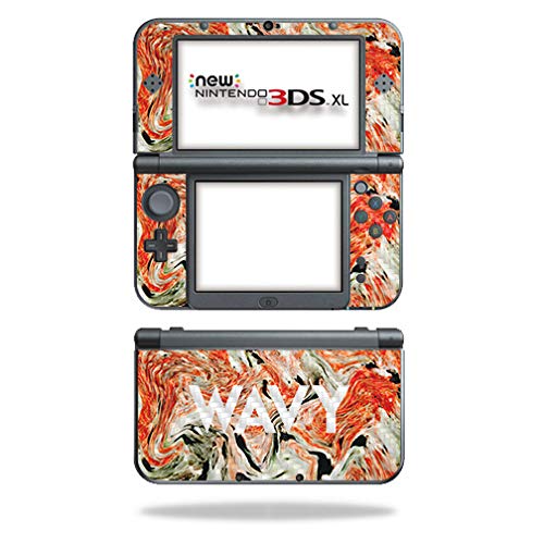 MightySkins Carbon Fiber Skin for Nintendo New 3DS XL (2015) - Wavy | Protective  Durable Textured Carbon Fiber Finish | Easy to Apply  Remove  and Change Styles | Made in The USA