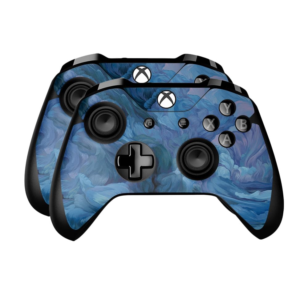 Skin Compatible with Microsoft Xbox One Controller (2 Pack) - Typhoon - Premium 3M Vinyl Protective Wrap Decal Cover - Easy to Apply | Crafted in The USA by MightySkins