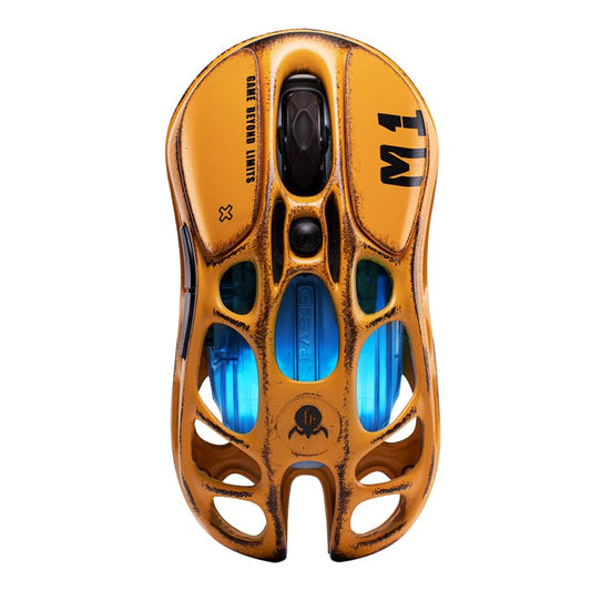 GravaStar Mercury M1 Pro Gaming Mouse  Lightweight Magnesium Alloy  26 000 DPI  PAW3395DM Sensor  5 Programmable Buttons  Support Wired/2.4GHz/BT  Up to 200 Hours Battery Life (Battle-Yellow)