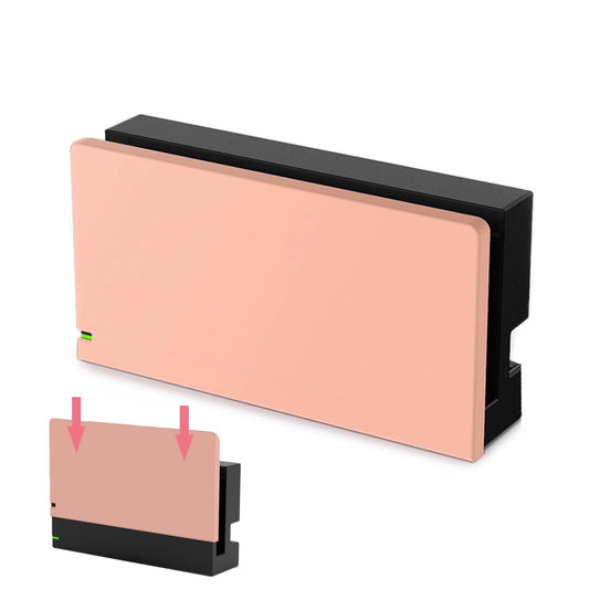 TIKOdirect Custom Faceplate Cover for Nintendo Switch Charging Dock  Hard PC Slim Shell Anti-Scratch [No Screwdriver Installation] for NS Docking Station  Pink