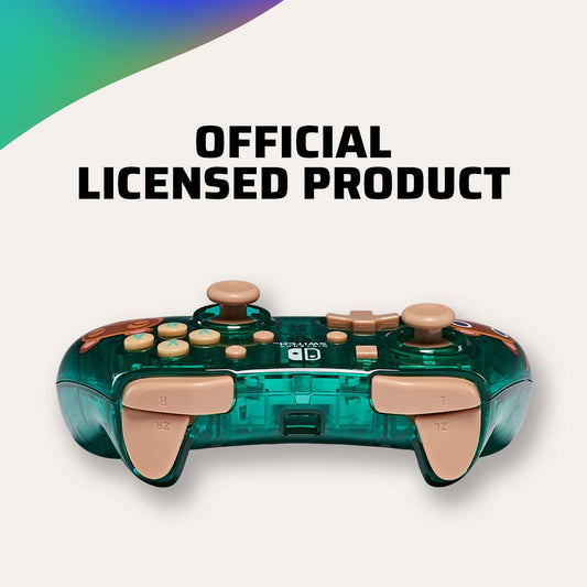 PDP Rock Candy Enhanced Wired Pro Controller for Nintendo Switch - Timmy & Tommy Teal, Ergonomic Design, Model 500-181-NA-TTM