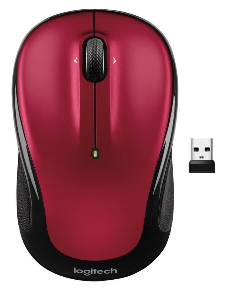 Logitech M325S Wireless Mouse, Red - Plastic, Compact Design, Model 910-006830