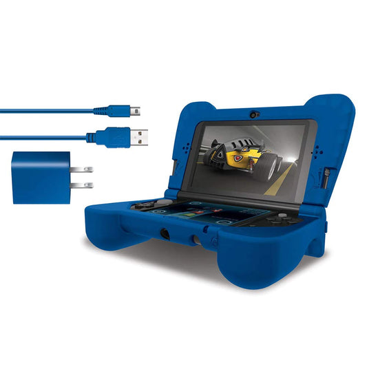 dreamGEAR DG3DSXL-2274 Power Play Kit Accessories: Compatible with Nintendo NEW 3DS XL, 3-In-1 Bundle, Soft Comfort Grip Case, C
