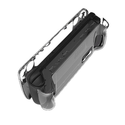 KUJOBUY Steam Deck Case Cover - TPU Protective Crystal Clear, Anti-Slip, Lightweight, 11.8x4.9x1.5, Ergonomic Grip