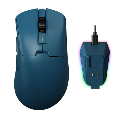 DeLUX M900PRO Wireless Gaming Mouse - 8000Hz Polling Rate, 26000DPI, Ergonomic Design, RGB Dock, Blue
