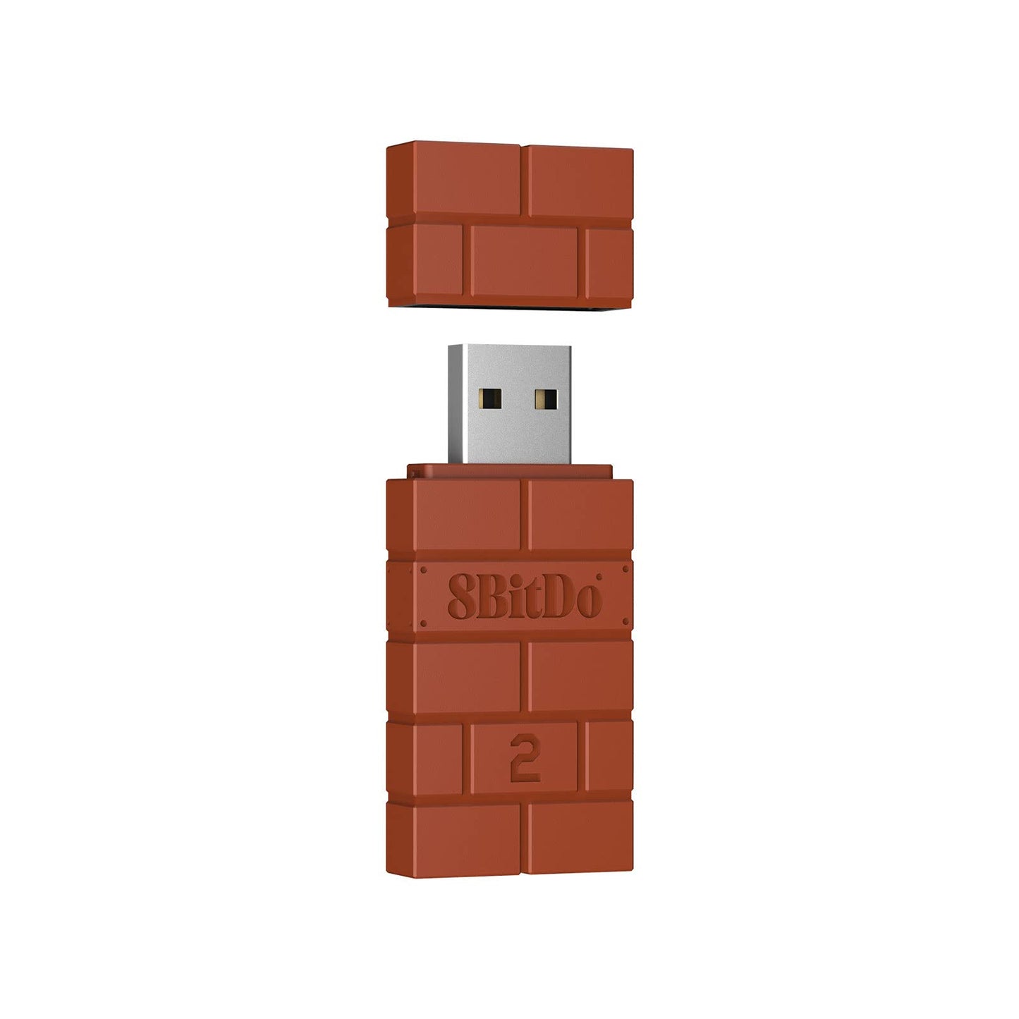 8Bitdo Wireless USB Adapter 2 for Switch  Windows  Mac & Raspberry Pi Compatible with Xbox Series X & S Controller  Xbox One Bluetooth  Switch Pro and PS5 Controller (Brown)