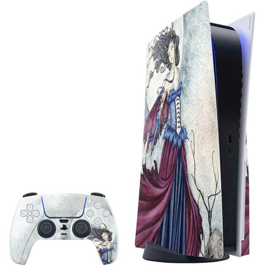 Skinit Decal Gaming Skin Compatible with PS5 Bundle - Officially Licensed The Moon is Calling Fairy and Dragon by Amy Brown Design