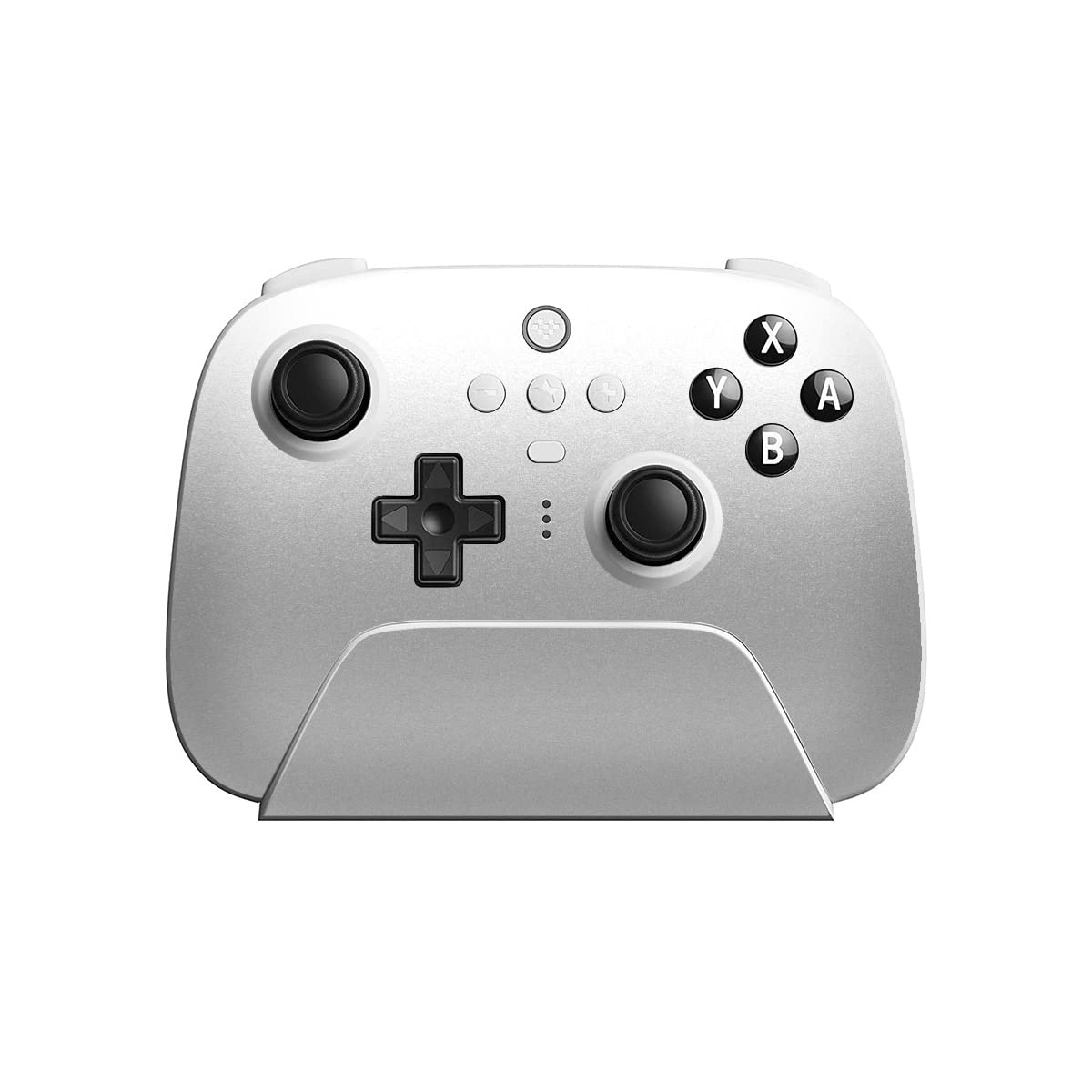 SopiGuard Sticker Skin for 8Bitdo Ultimate Wireless Controller Front and Buttons (Satin Silver Metallic)
